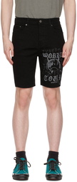 Ksubi Black Chopper Short Devil Denim Shorts