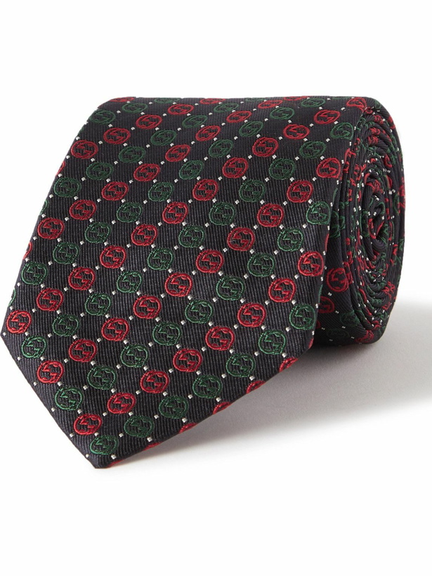 Photo: GUCCI - 7cm Logo-Jacquard Silk Tie