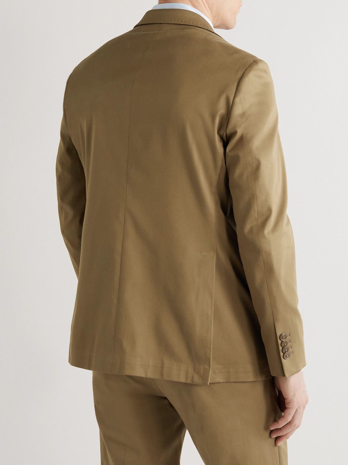 MP Massimo Piombo - Andy Slim-Fit Unstructured Cotton-Blend Twill Suit Jacket - Brown