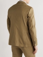 MP Massimo Piombo - Andy Slim-Fit Unstructured Cotton-Blend Twill Suit Jacket - Brown
