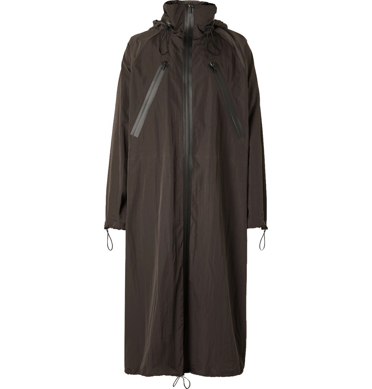 Photo: Bottega Veneta - Oversized Washed-Shell Hooded Raincoat - Brown