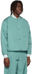 RK SSENSE Exclusive Blue Quilted Jacket