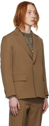 AURALEE Brown Light Wool Max Gabardine Blazer