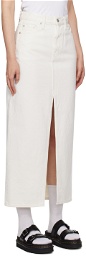 Levi's White Ankle Column Denim Midi Skirt