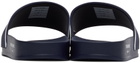 Thom Browne Navy Pool Slides