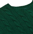 Polo Ralph Lauren - Cable-Knit Cashmere and Wool-Blend Sweater - Green