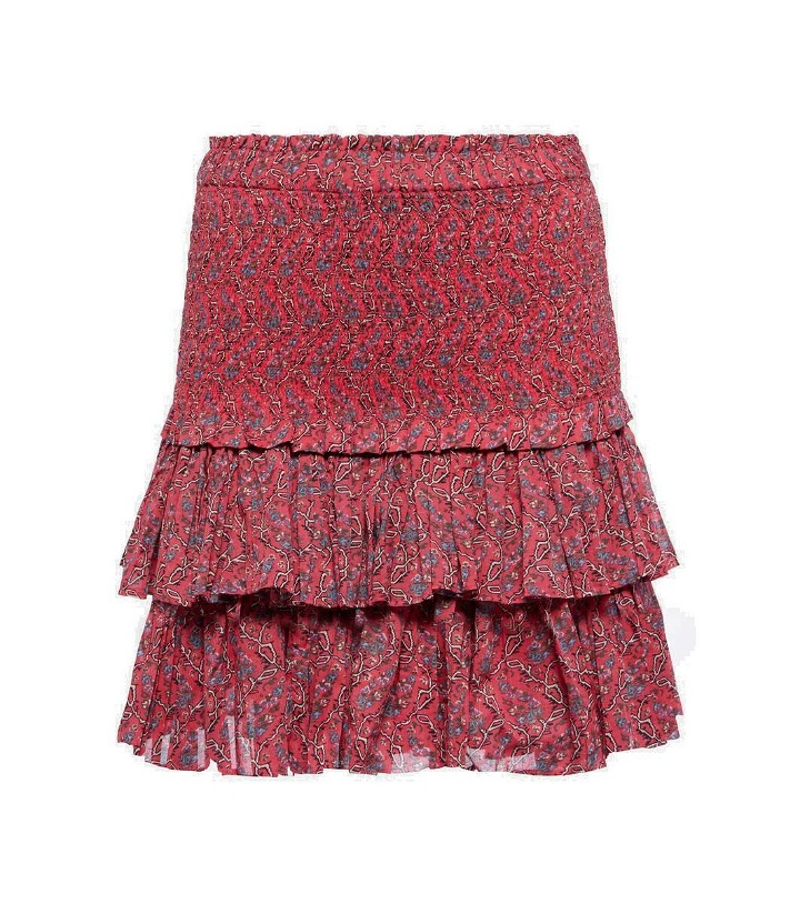 Photo: Marant Etoile Naomi shirred tiered cotton miniskirt