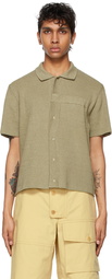 Jacquemus Khaki 'La Chemise Maille' Short Sleeve Cardigan