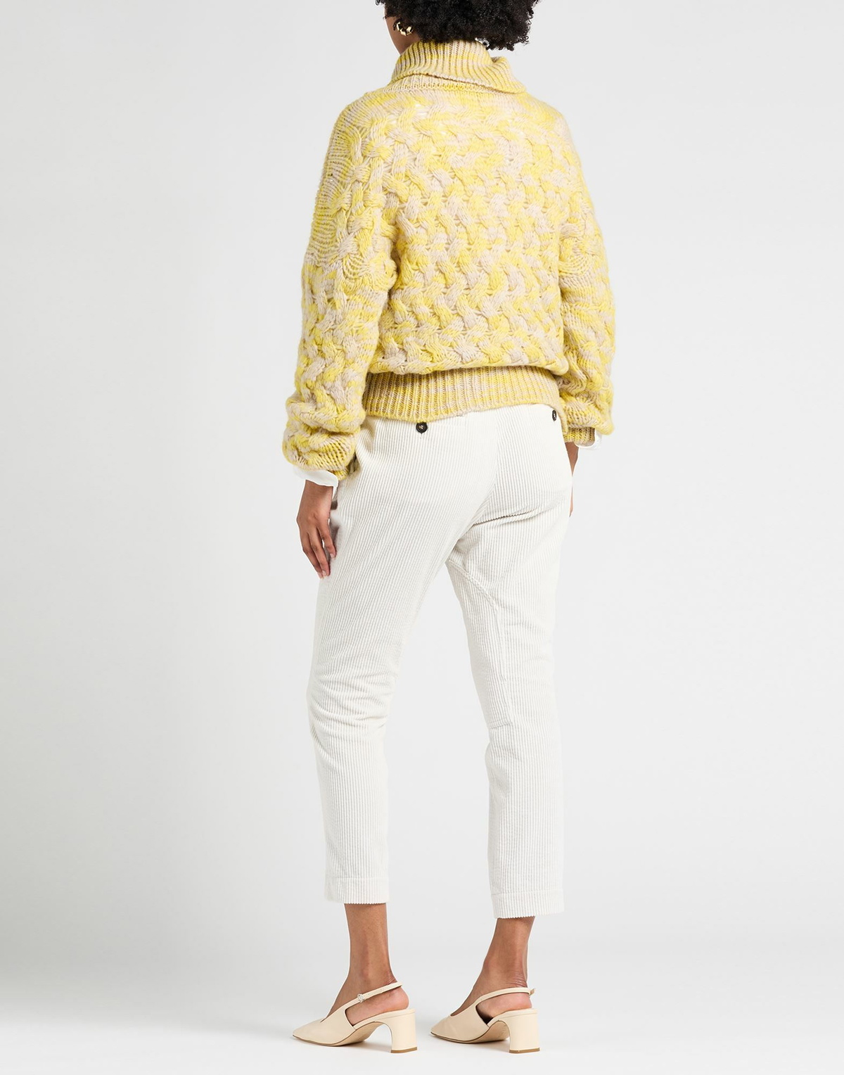 Manila Grace Womens Turtleneck in Yellow