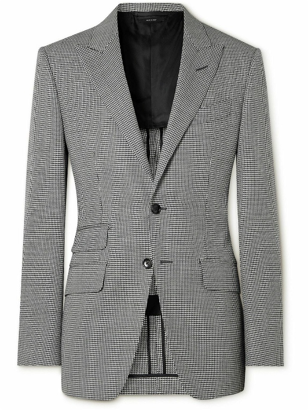 Photo: TOM FORD - O'Connor Slim-Fit Puppytooth Wool Suit Jacket - Black