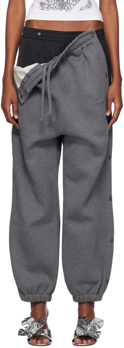 Y/Project Gray Snap Off Lounge Pants Y/Project