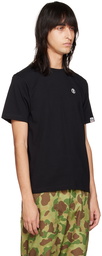 AAPE by A Bathing Ape Black Embroidered T-Shirt