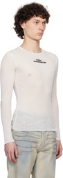 032c White 'Black Sun' Fine Rib Longsleeve T-shirt