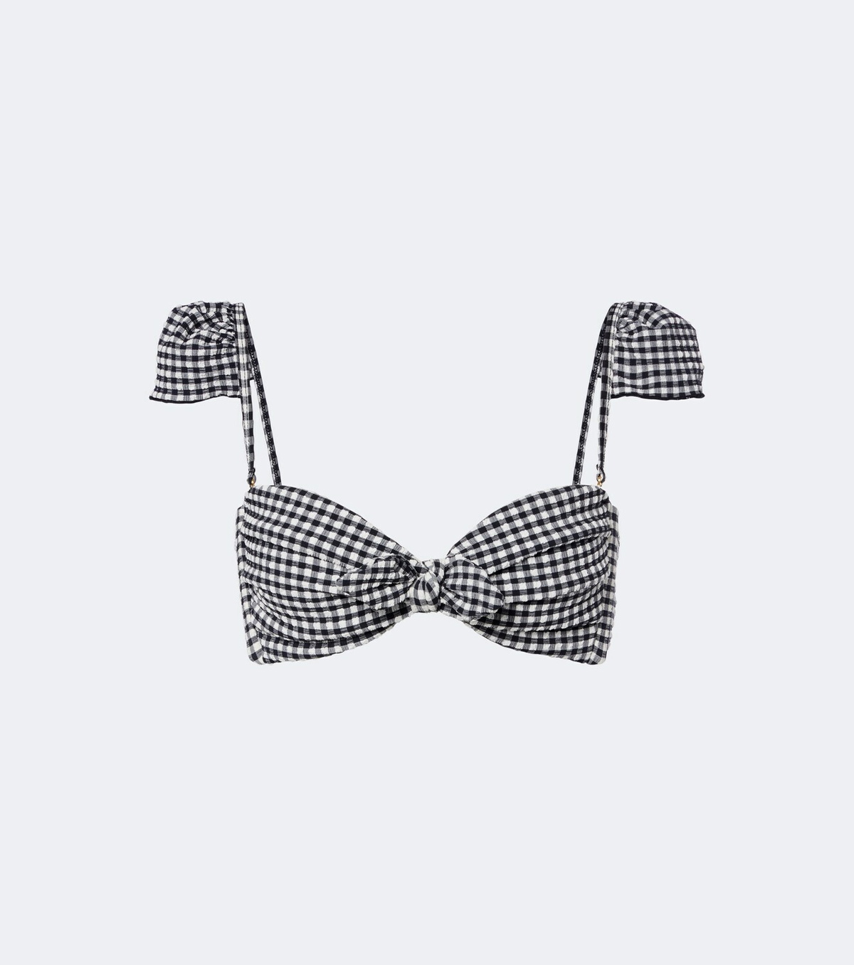 Montce Cabana gingham seersucker bikini top