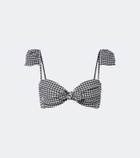 Montce Cabana gingham seersucker bikini top