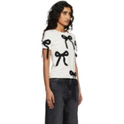 Marc Jacobs Off-White Bow Shrunken T-shirt