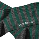 Oliver Spencer Men's Miller Stripe Socks in Charcoal/Green