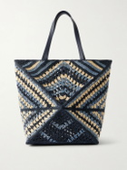 LOEWE - Paula's Ibiza Puzzle Fold Large Leather-Trimmed Raffia Shoulder Bag