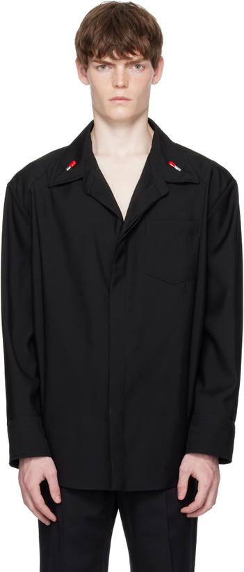 Photo: Bottega Veneta Black Light Wool Shirt
