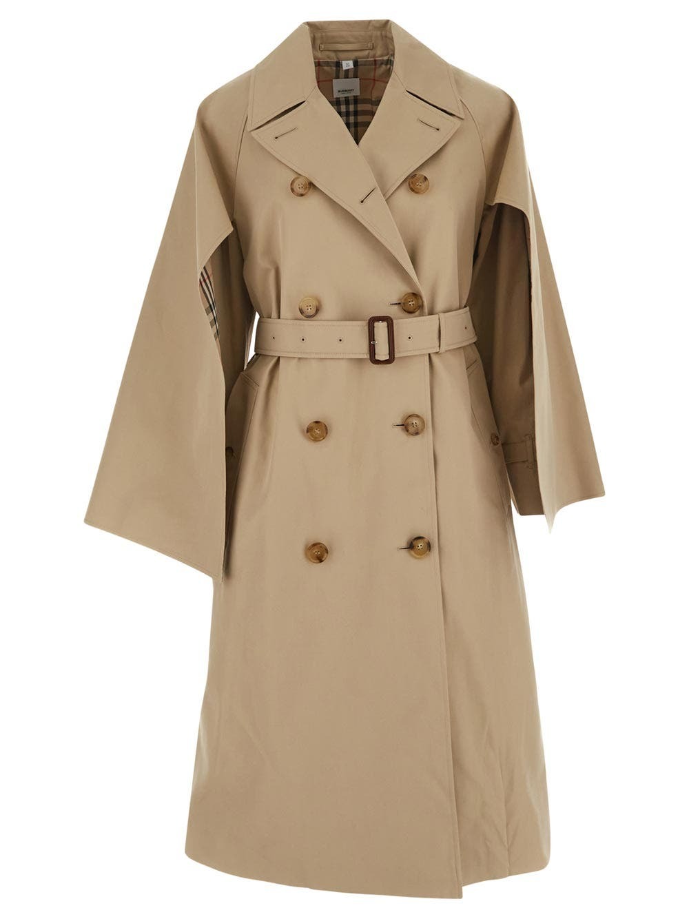 【関税&送料込】Burberry Cotton Trench Jacket With Belt BURBERRY Belted double-breasted cotton-twill trench coat