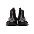 Giorgio Armani Black Beatle Chelsea Boots
