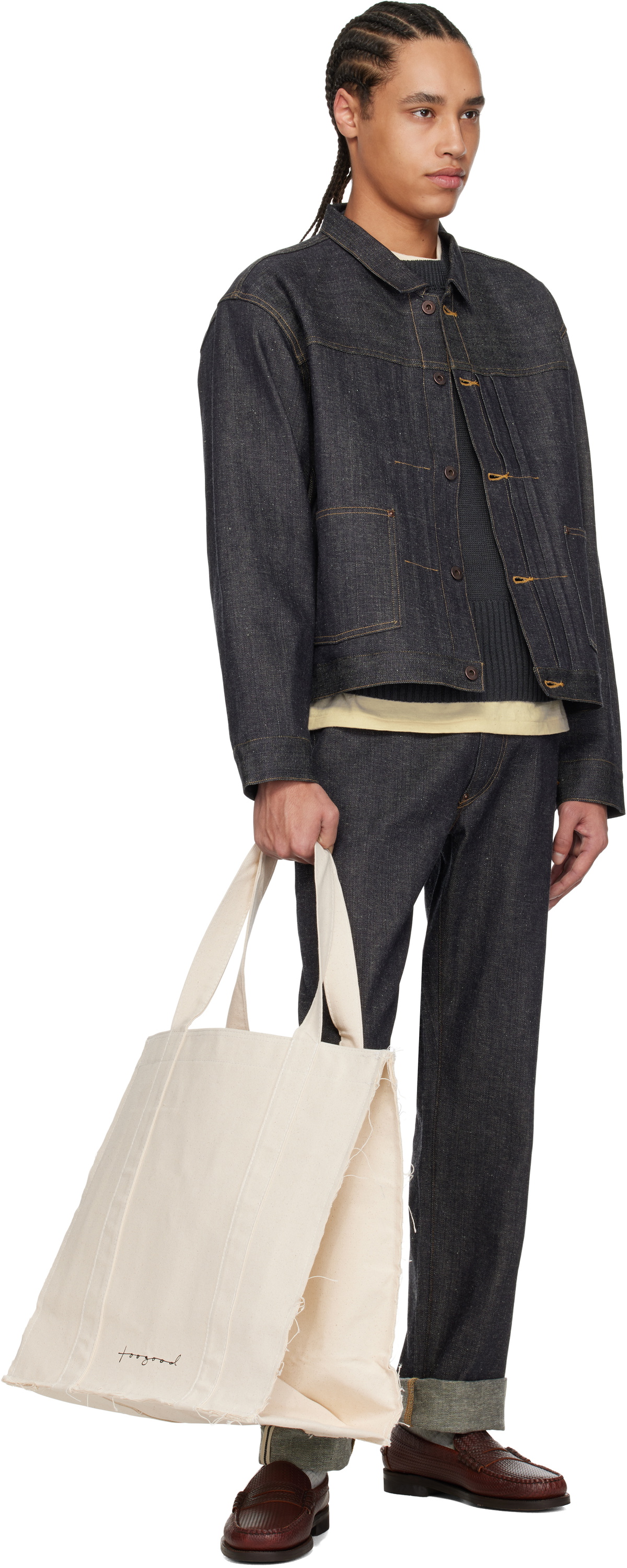 Taiga Takahashi Navy Lot. 714 Side Panel Denim Jacket Taiga Takahashi