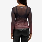 3.Paradis Women's Mesh Round Neck Ladder Shirt in Gradient
