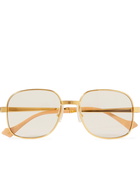 GUCCI - Round-Frame Gold-Tone Sunglasses