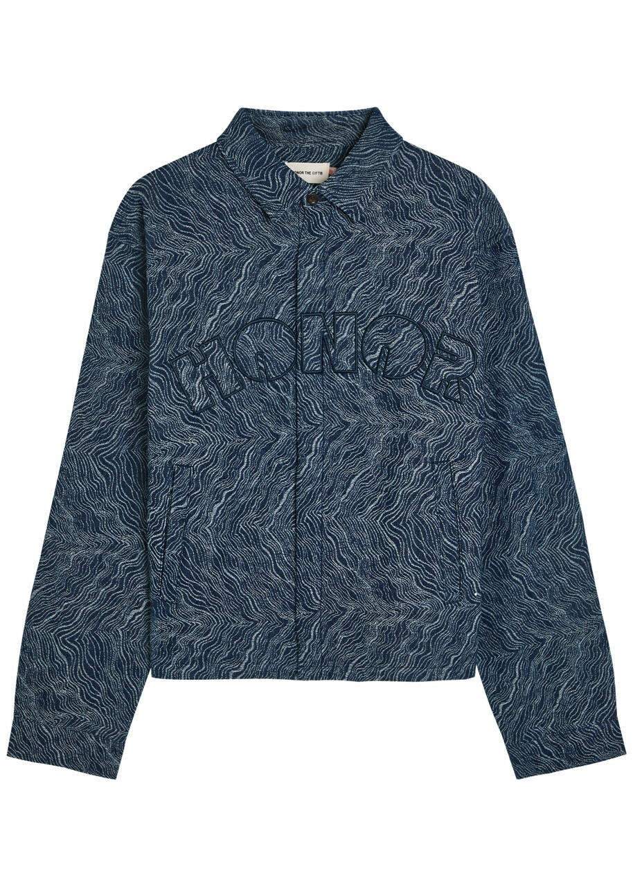 Honor The Gift Jacquard Woven Overshirt Indigo