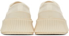 Jil Sander Off-White Canvas Platform Sneakers