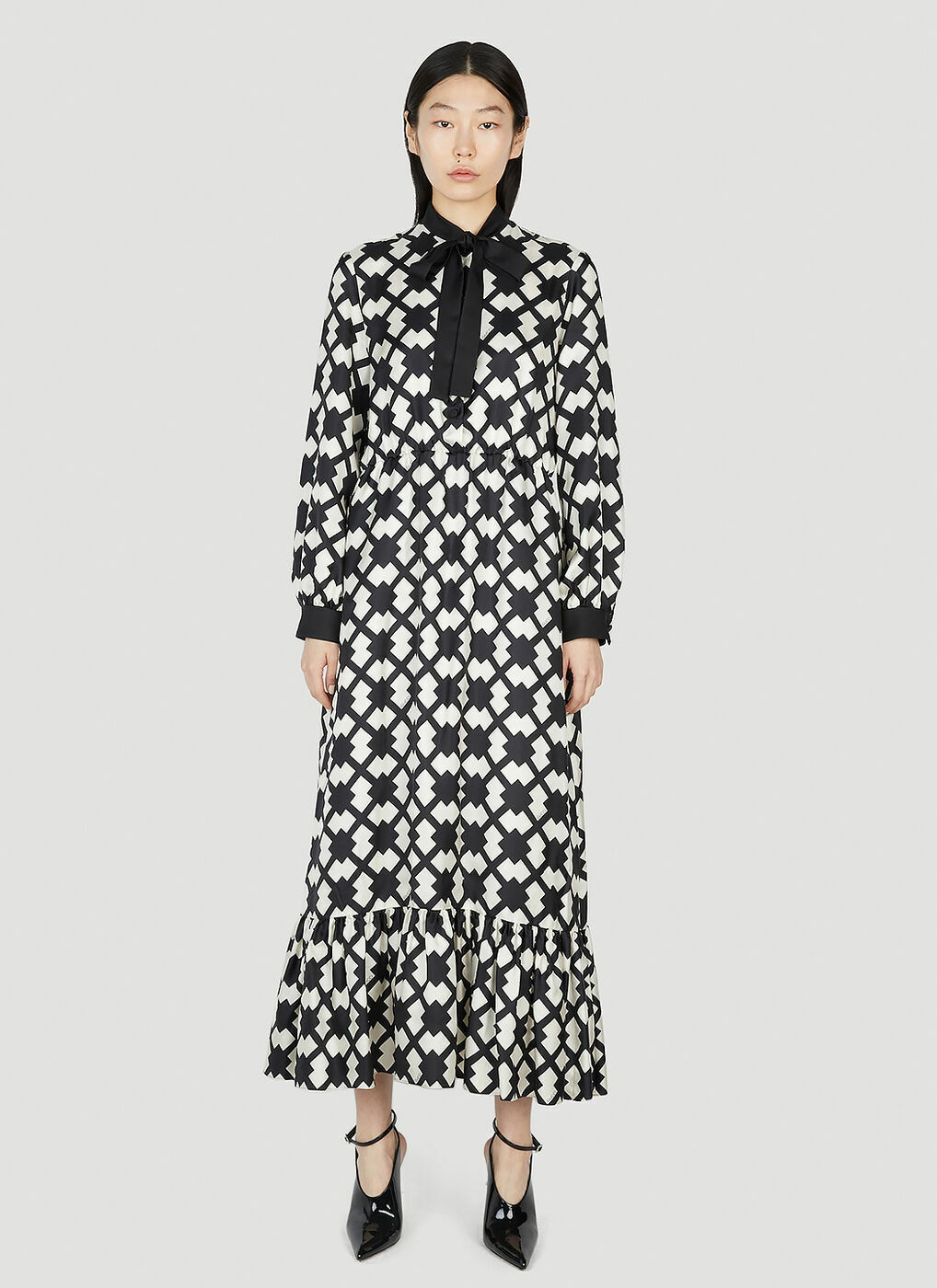 Gucci - Rhombus Tile Dress in Black Gucci