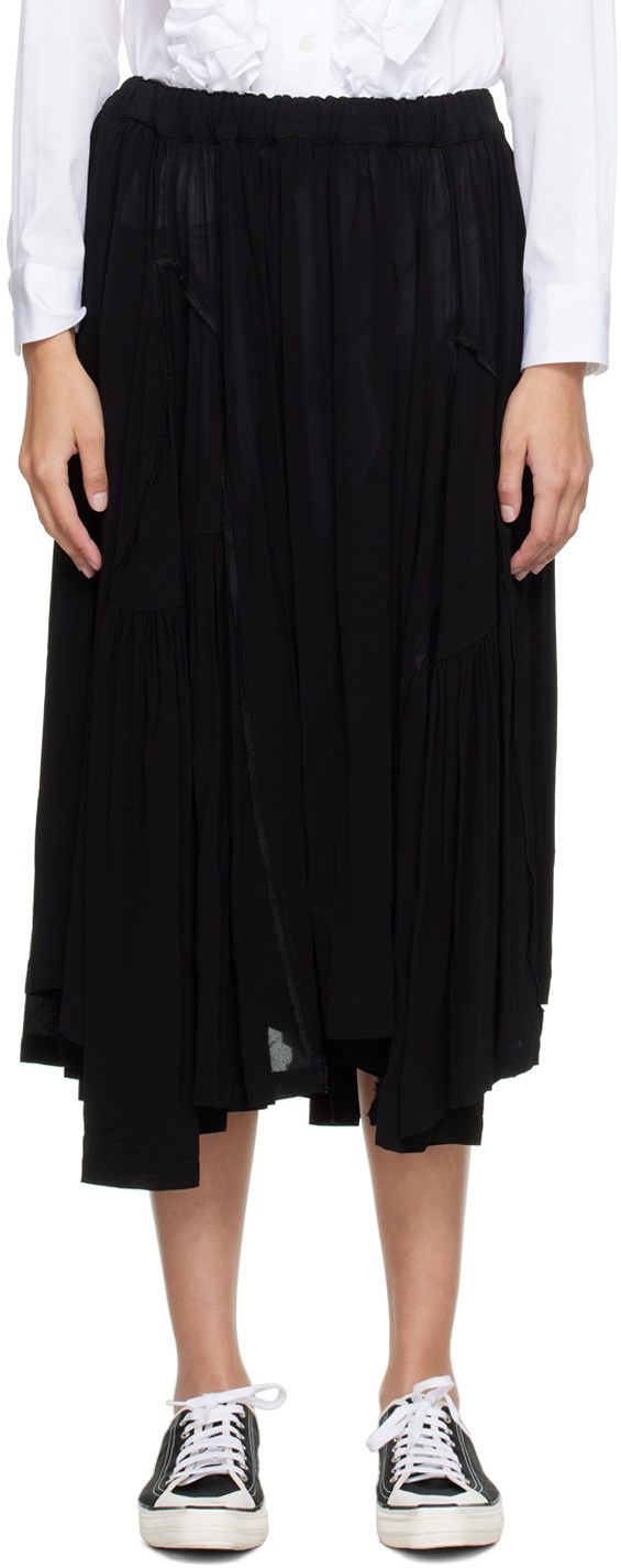 Comme des Garçons Comme des Garçons Black Tiered Midi Skirt