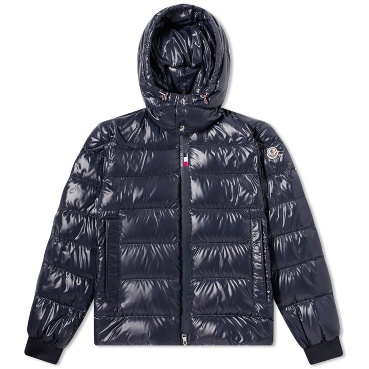 Photo: Moncler Men's Cuvellier Hooded Down Jacket in Navy