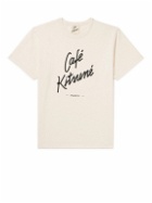 Café Kitsuné - Logo-Print Cotton-Jersey T-Shirt - Neutrals