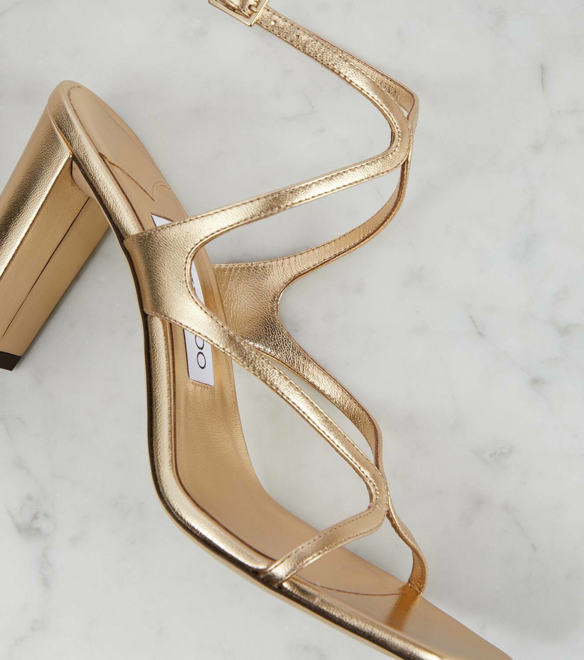 セール★Jimmy Choo★CHERISI85 Jimmy Choo Sacoria 85 Satin Wedge Sandals with All-Over