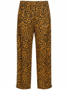 PALM ANGELS - Cheetah Linen Blend Track Pants