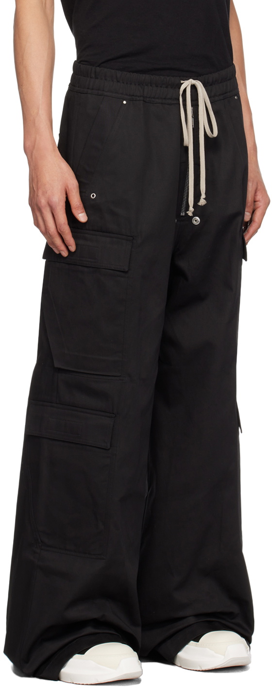 Rick Owens DRKSHDW Black Double Jumbo Belas Cargo Pants Rick Owens