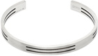 Le Gramme Silver Perforated Ribbon 19g Bracelet