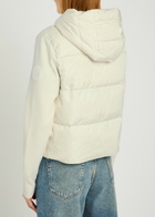 Canada Goose Hybridge Hooded Shell and Wool-blend Jacket White