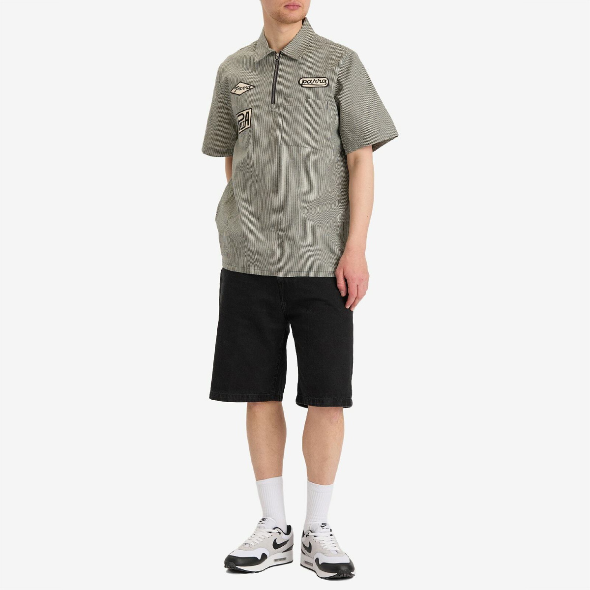 By Parra Men's Work Later Short Sleeve Shirt in Blue