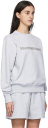 adidas x Humanrace by Pharrell Williams SSENSE Exclusive Grey Humanrace Tonal Logo Sweatshirt