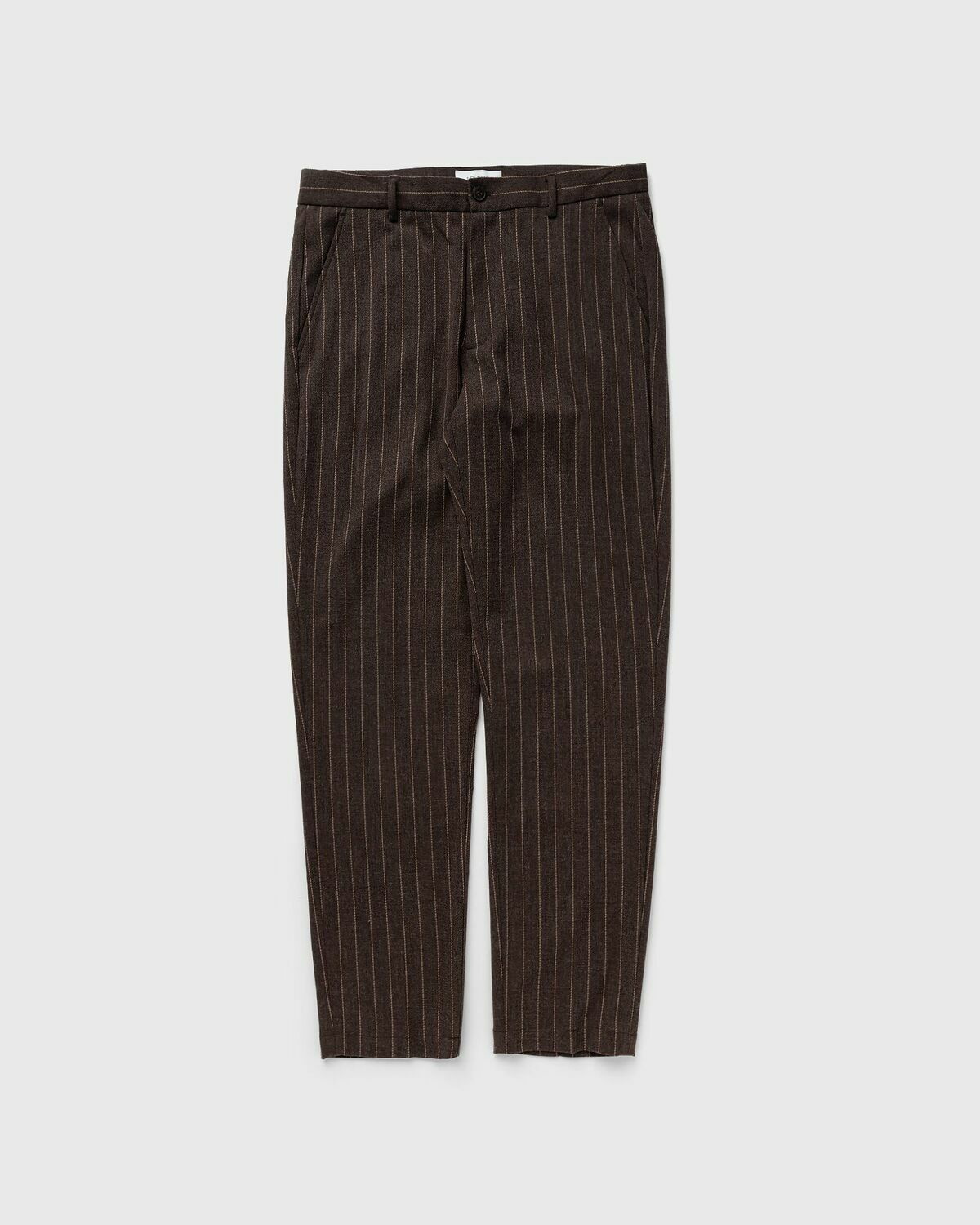 Les Deux Como Reg Pinstripe Suit Pants Brown - Mens - Casual Pants Les Deux