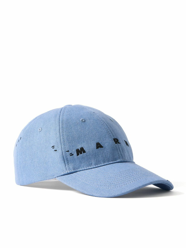 Photo: Marni - Logo-Embroidered Denim Baseball Cap - Blue