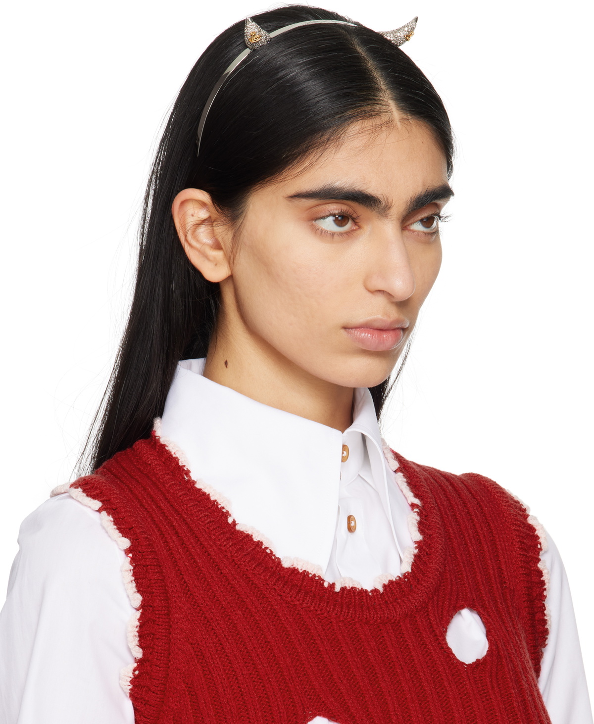 Vivienne Westwood Silver Vivienne's Horn Alice Headband