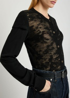 Our Legacy Heat Floral-jacquard Merino Wool top Black