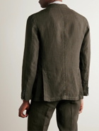 Boglioli - Unstructured Garment-Dyed Linen Suit Jacket - Brown