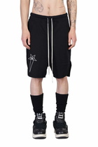 Rick Owens x Champion Beveled Pods Shorts In Black Cotton