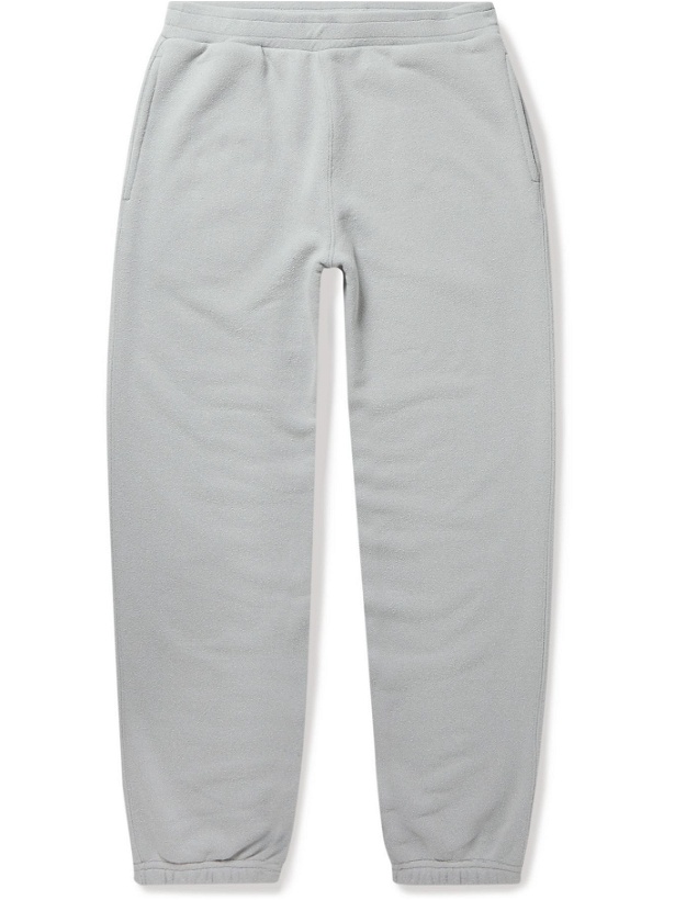 Photo: SSAM - Textured Organic Cotton and Silk-Blend Jersey Sweatpants - Gray
