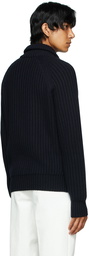 TOM FORD Navy Fisherman Knit Sweater