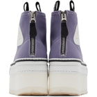 R13 Purple Platform High-Top Sneakers